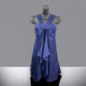 Ted Baker 100% Silk Sleeveless Tunic Blouse in Royal Blue Size 1 (S)
